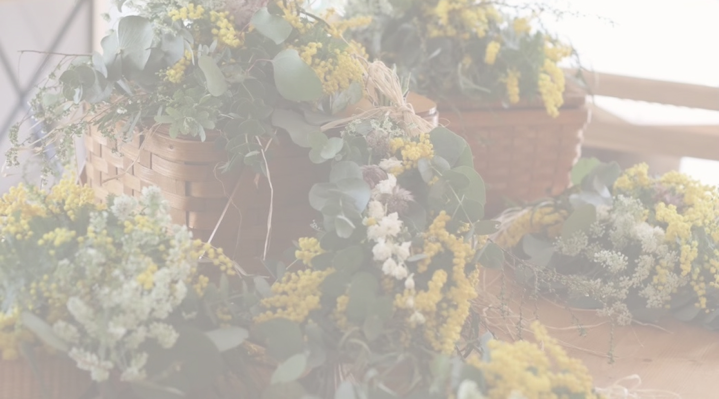 ミモザのスワッグ